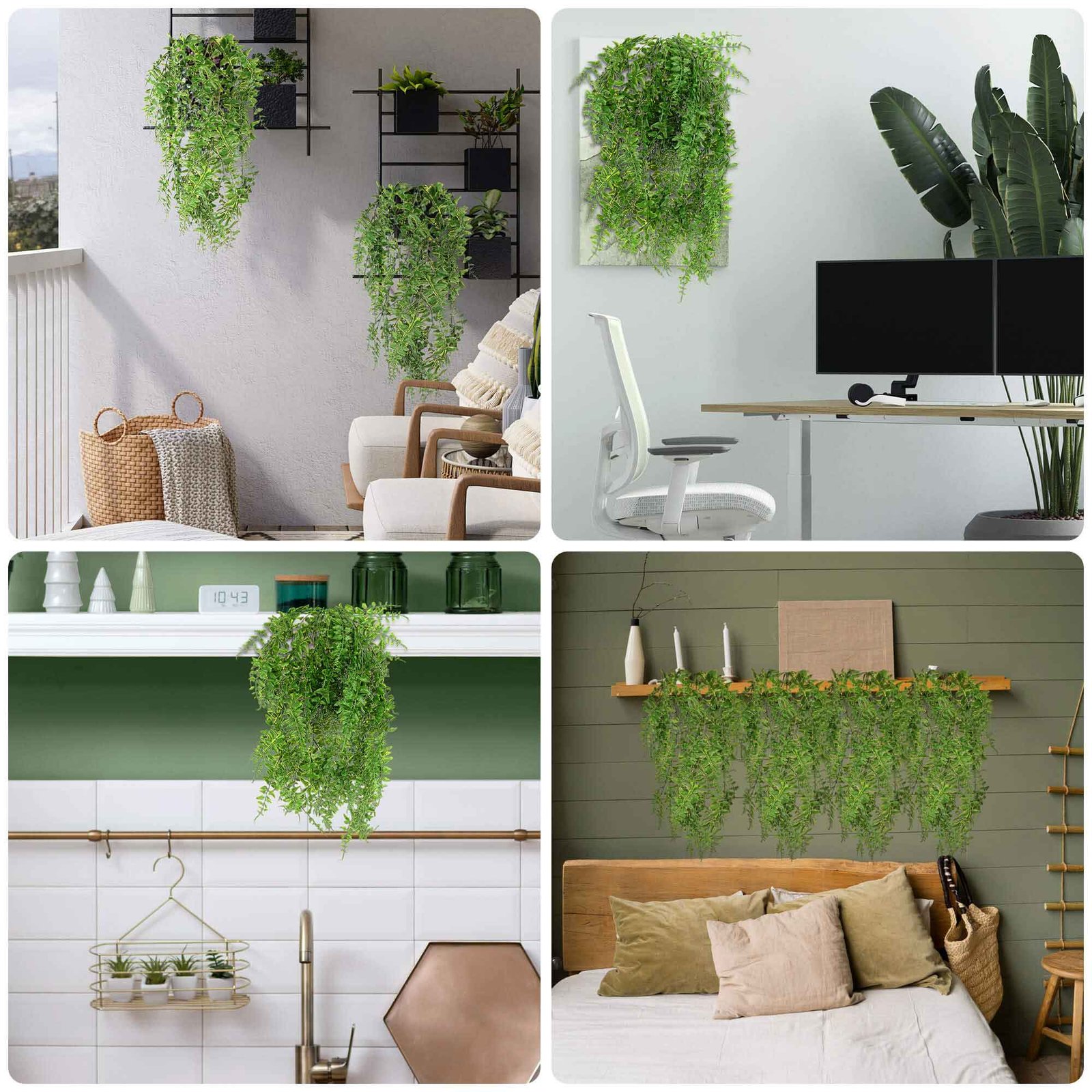 Artificial Plastic Hanging Plants