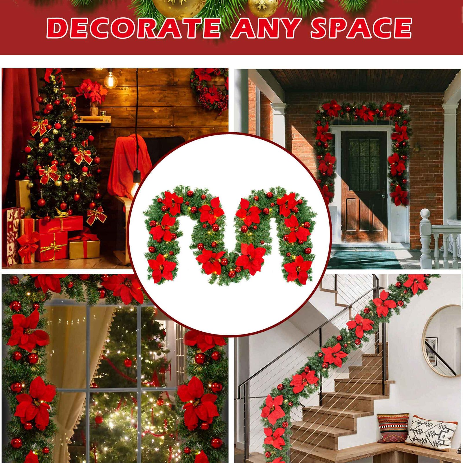 9FT Christmas Garland