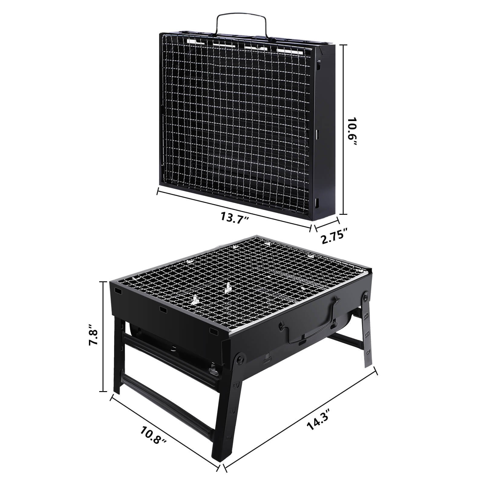Folding bbq rack